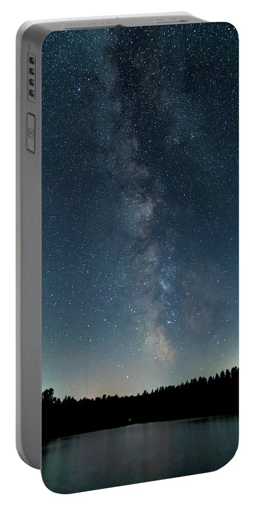 Night Sky Portable Battery Charger featuring the photograph Cuyuna Milky Way by Flowstate Photography