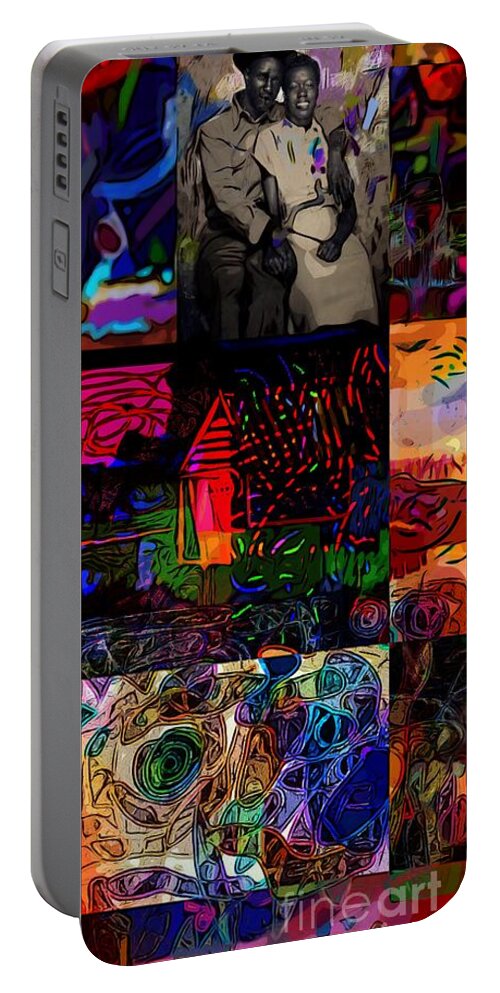 Mom Portable Battery Charger featuring the digital art Dad Loved Mom by Joe Roache
