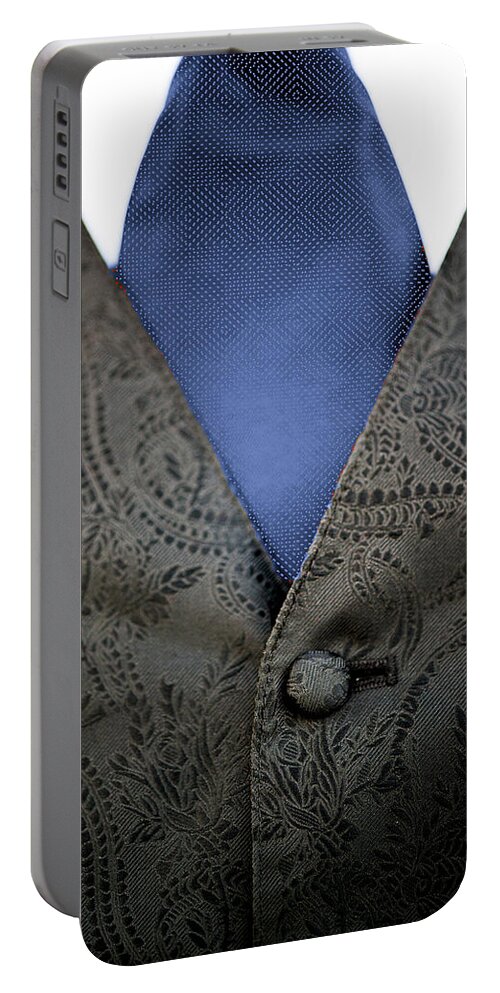 Tie Portable Battery Charger featuring the digital art Dad'a Tie by Moira Law