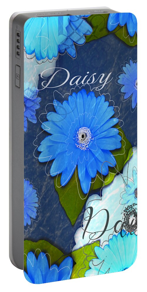 Daisy Cup Portable Battery Charger featuring the digital art Daisy Cup Memorial Day Memorabilia Design by Delynn Addams