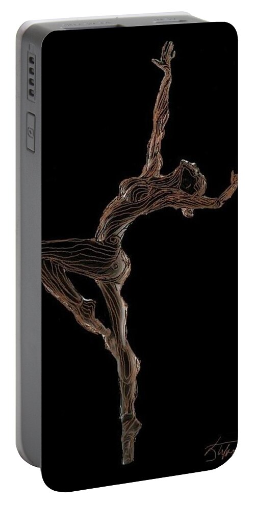  Portable Battery Charger featuring the digital art Ballerina by Stefan Duncan