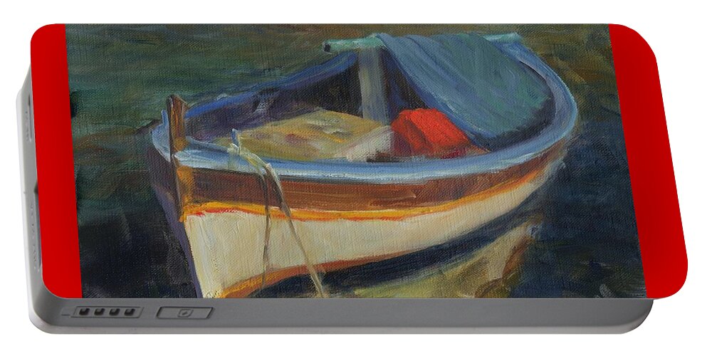 Oil Painting Portable Battery Charger featuring the painting Dancing Waters by Susan Hensel