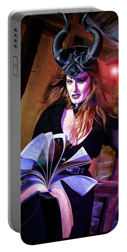 Cosplay Portable Battery Charger featuring the photograph Dark Witch #3 by Christopher W Weeks