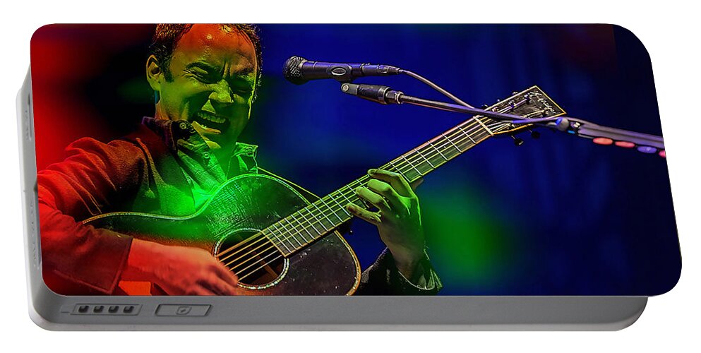  Dave Matthews Paintings Portable Battery Charger featuring the mixed media Dave Matthews by Marvin Blaine