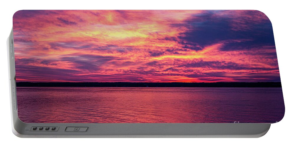 Dawn Portable Battery Charger featuring the photograph Dawn in the Finger Lakes by William Norton
