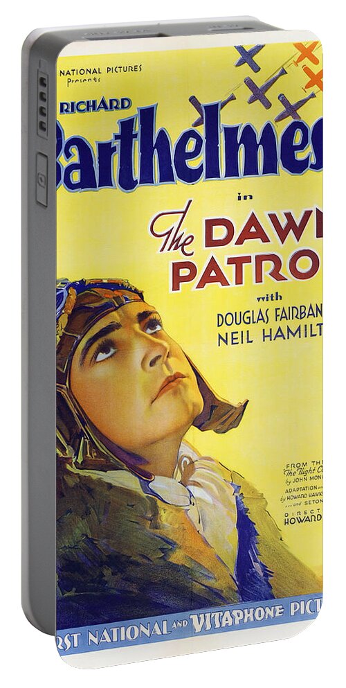 Dawn Portable Battery Charger featuring the mixed media ''Dawn Patrol'', with Richard Barthelmess, 1930 by Stars on Art