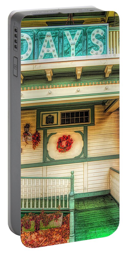 Ocean Grove Portable Battery Charger featuring the photograph Days Icre Ceam Store by Gary Slawsky