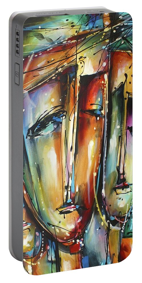 Urban Portable Battery Charger featuring the painting Dazzled by Michael Lang