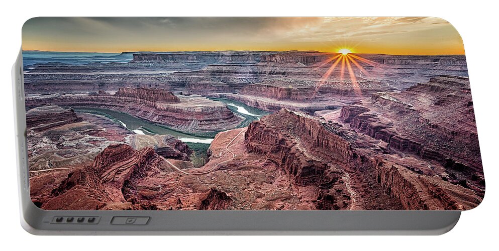 2020 Utah Trip Portable Battery Charger featuring the photograph Dead Horse Point Sunset by Gary Johnson