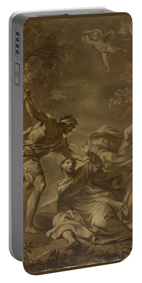 Felice Torelli Portable Battery Charger featuring the drawing Death of Saint Peter Martyr by Felice Torelli