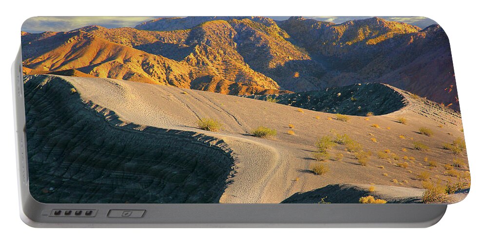 Desert Portable Battery Charger featuring the photograph Death Valley at Sunset by Mike McGlothlen