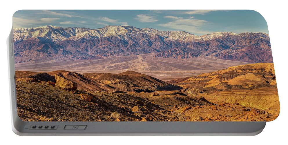 Death Portable Battery Charger featuring the photograph Death Valley - Sea Level to Snow Peaks by Kenneth Everett
