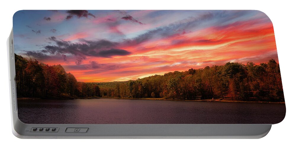 Lake Portable Battery Charger featuring the photograph Deep Creek Lake Sunset by Tom Mc Nemar