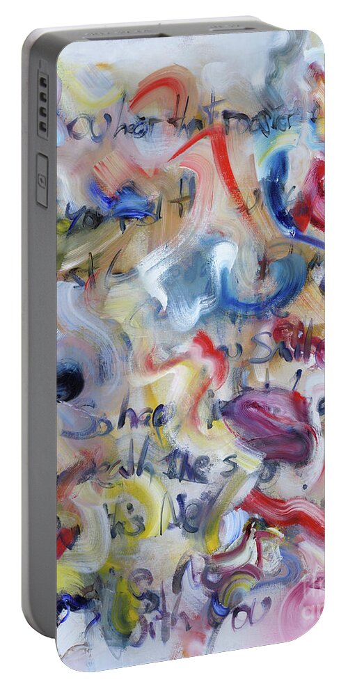 Abstraction Portable Battery Charger featuring the painting Des Nuages, New Morning by Ritchard Rodriguez