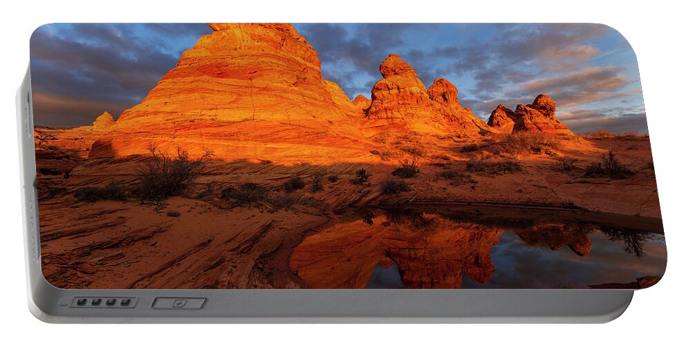 Arizona Portable Battery Charger featuring the photograph Desert Burst by Chad Dutson