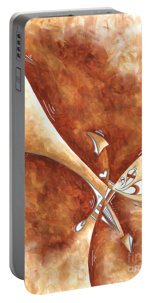 Collect Portable Battery Charger featuring the painting Desert Sun Color Study Original Abstract Bold Colorful Painting by Megan Duncanson MADART by Megan Aroon