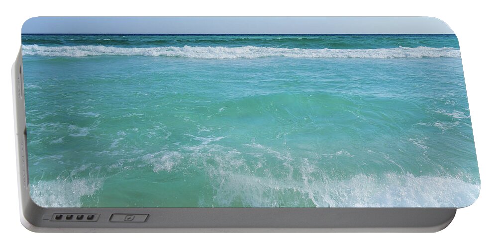 Destin Florida Beach Waves Portable Battery Charger featuring the photograph Destin Florida Beach Waves by Dan Sproul