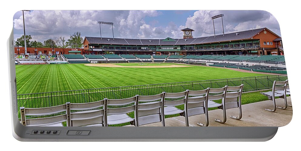 Baseball Portable Battery Charger featuring the photograph Dickey-Stephens Park by Jason Politte