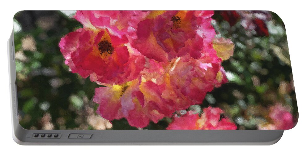 Roses Portable Battery Charger featuring the photograph Disney Roses Five by Brian Watt