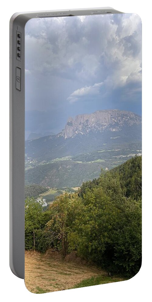 Dolomites Portable Battery Charger featuring the photograph Dolomite Storm Clouds by Nancy Merkle
