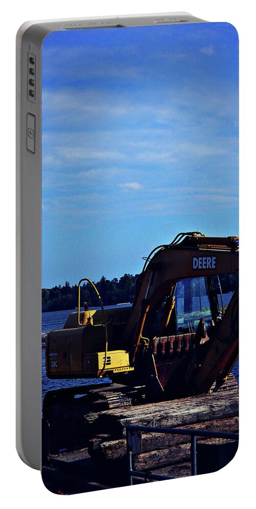 Don't Move Deere Portable Battery Charger featuring the photograph Don't Move Deere by Cyryn Fyrcyd