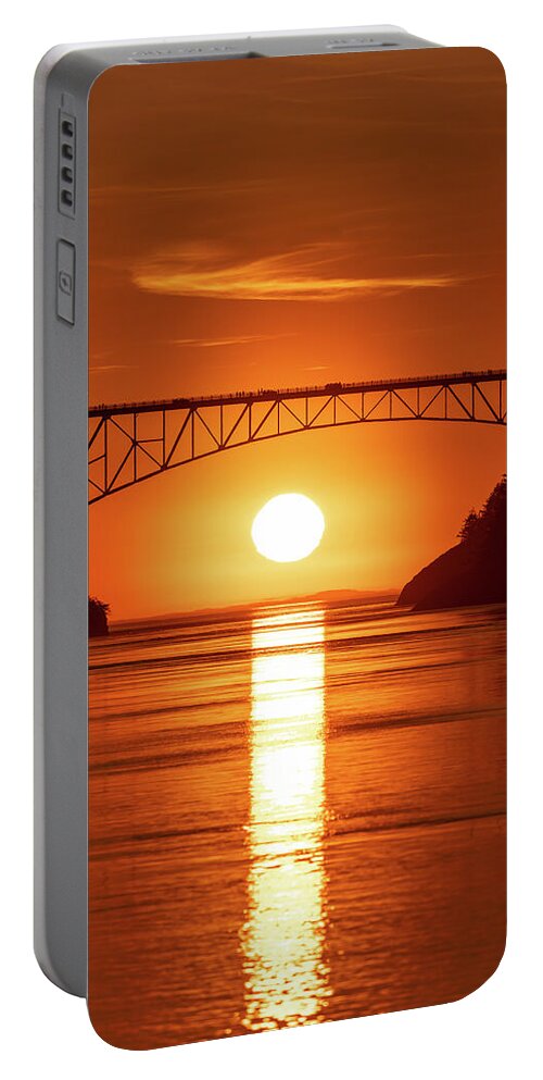 Sunset Portable Battery Charger featuring the photograph Dotting the i by Gary Skiff
