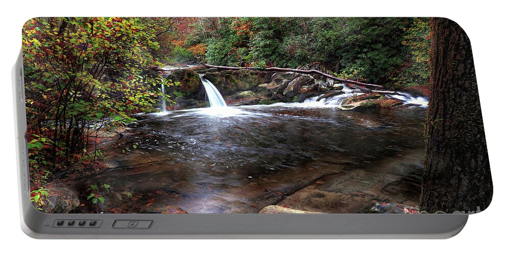 Waterfalls Portable Battery Charger featuring the photograph Double Trouble by Rick Lipscomb