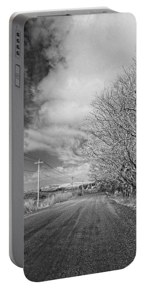 Infrared Portable Battery Charger featuring the photograph Down the Road by Alan Norsworthy