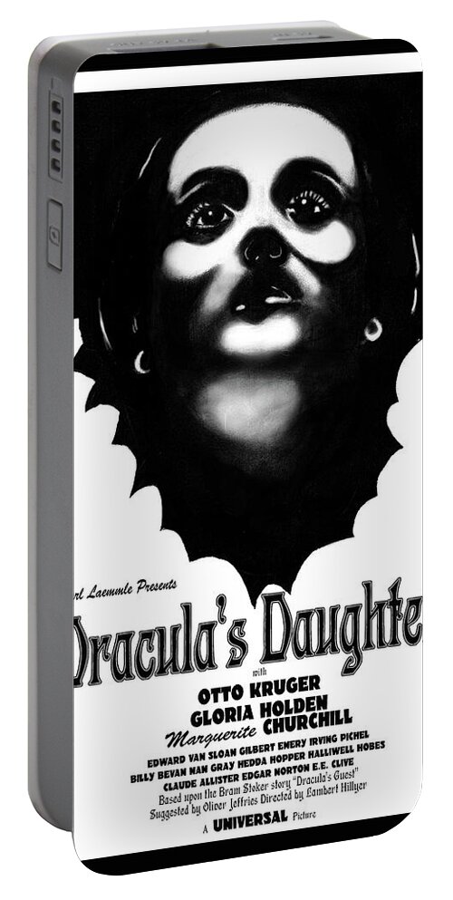Dracula Portable Battery Charger featuring the digital art Dracula's Daughter 1936 by Sean Parnell