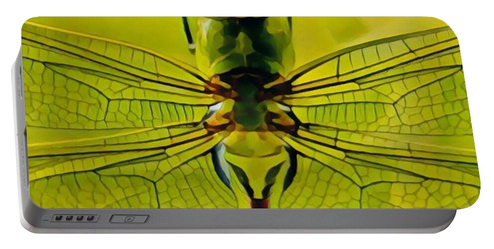 Insect Portable Battery Charger featuring the painting Dragon Fly by Marilyn Smith
