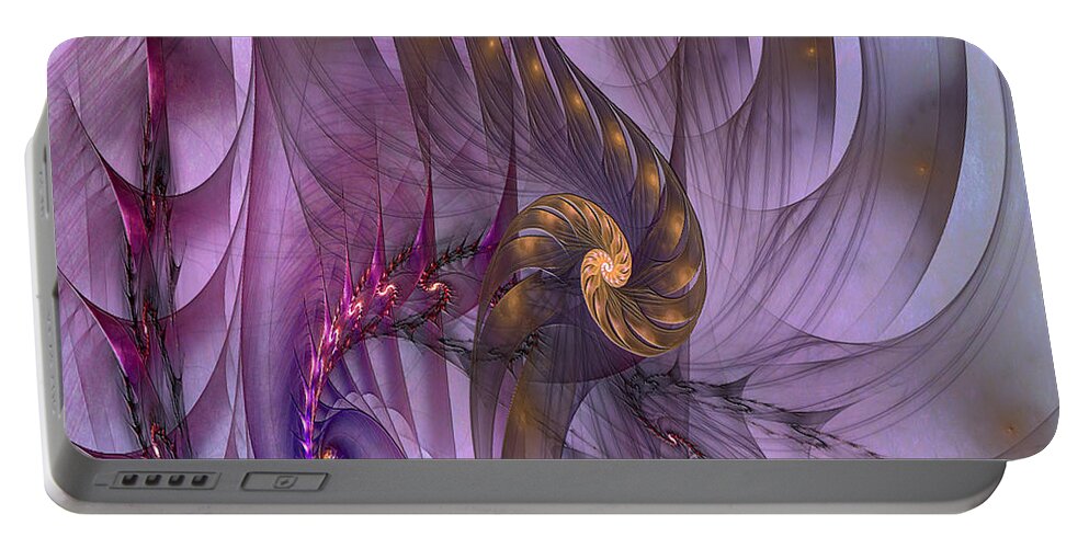 Dragon Portable Battery Charger featuring the digital art Dragon Seed - Square Version by Studio B Prints