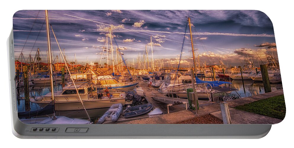 St Augustine Portable Battery Charger featuring the photograph Dramatic Golden Sunset by Joseph Desiderio