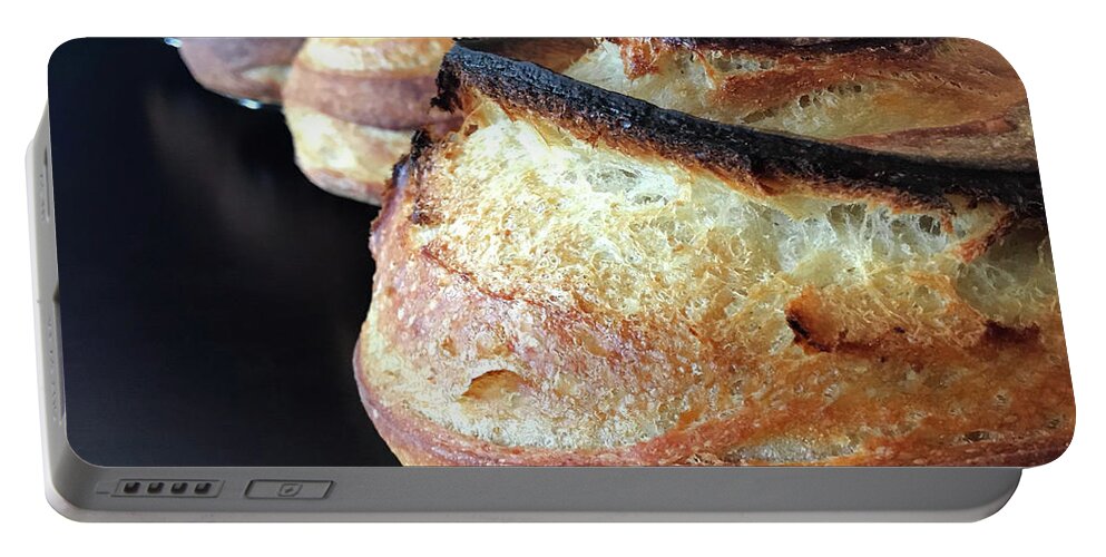 Bread Portable Battery Charger featuring the photograph Dramatic Spiral Sourdough Quartet 8 by Amy E Fraser