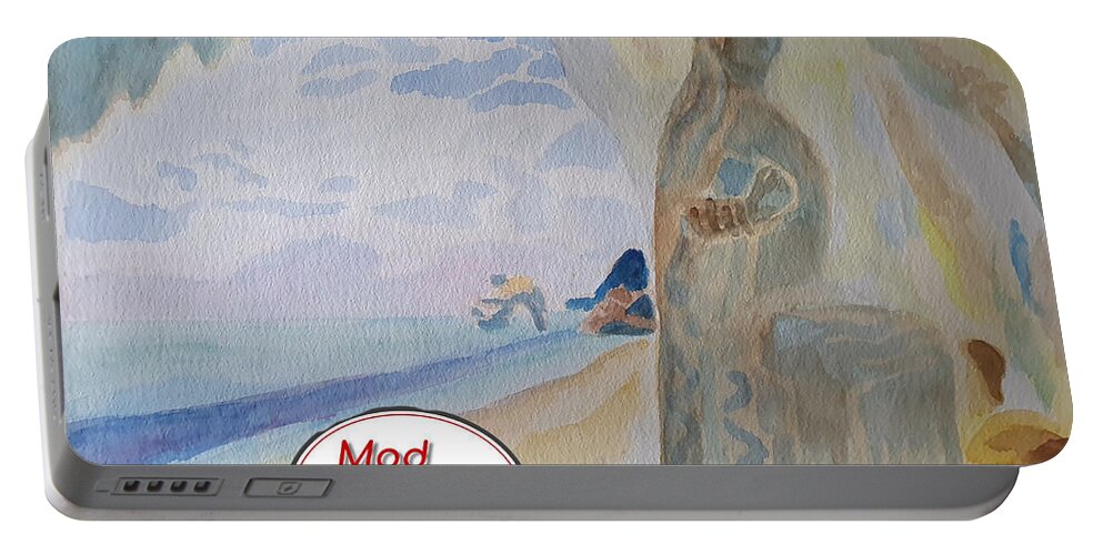 Fine Art Investments Portable Battery Charger featuring the painting Dream Cave ModClassic Art by Enrico Garff