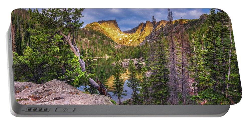 Dream Lake Portable Battery Charger featuring the photograph Dream Lake Pano by Darren White