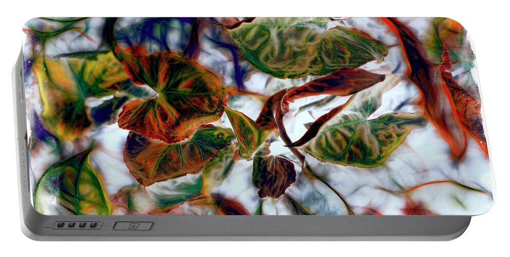 Abstract Portable Battery Charger featuring the photograph Dream Of A Leaftime by Wayne Sherriff