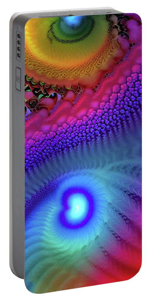 Abstract Art Portable Battery Charger featuring the digital art Dreaming in colors by Dennis Baswell