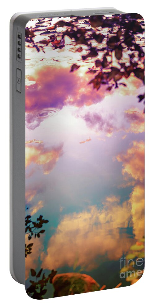 Reflection Portable Battery Charger featuring the photograph Dreamy Reflections by Becqi Sherman