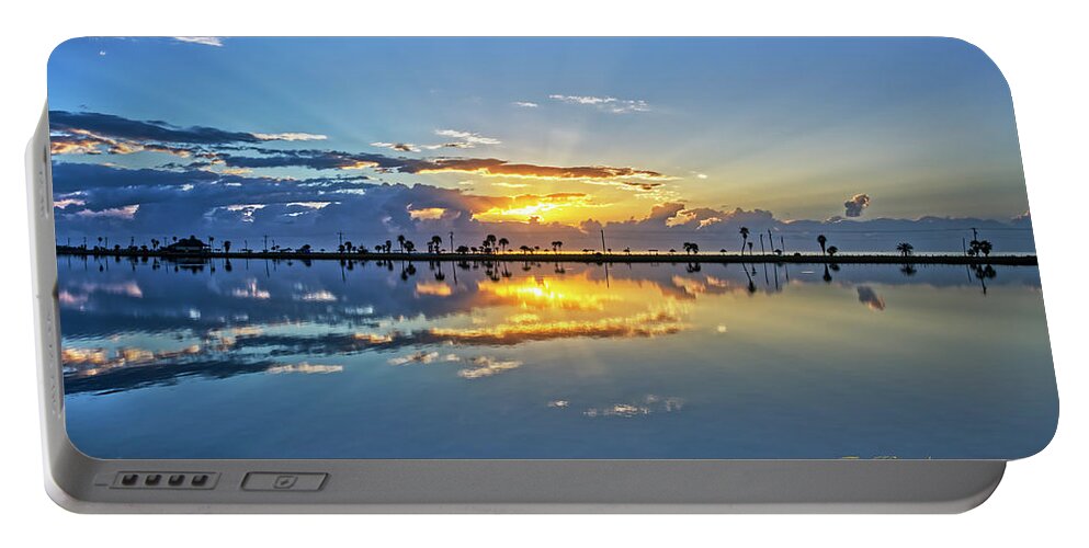 Sunrise Portable Battery Charger featuring the photograph Little Bay Sun Rays by Ty Husak