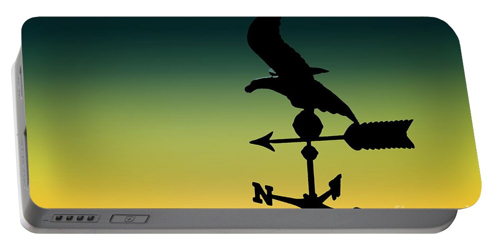 North Portable Battery Charger featuring the photograph Due North Silhouette On The Dusk Sky by Colleen Cornelius