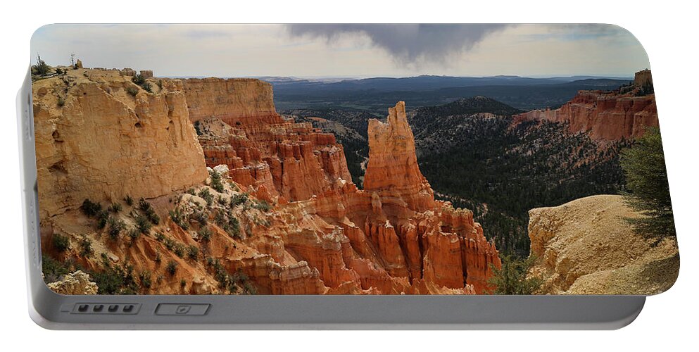 Bryce Canyon Portable Battery Charger featuring the photograph Dueling Weather by Erin Marie Davis