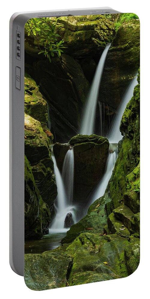 Blue Ridge Mountains Portable Battery Charger featuring the photograph Duggars Creek Falls 1 by Melissa Southern
