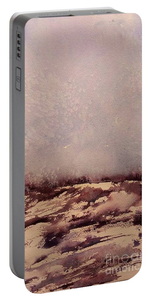 Watercolor Portable Battery Charger featuring the painting Dunes by Eunice Miller