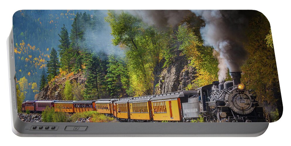 America Portable Battery Charger featuring the photograph Durango-Silverton Narrow Gauge Railroad by Inge Johnsson