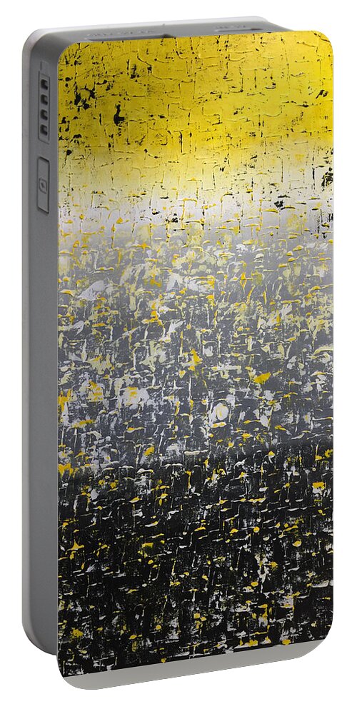 Sunny Portable Battery Charger featuring the painting Dusk by Linda Bailey