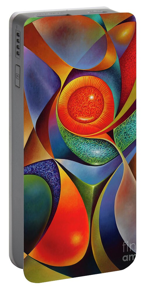 Chalice Portable Battery Charger featuring the painting Dynamic Series #28 by Ricardo Chavez-Mendez