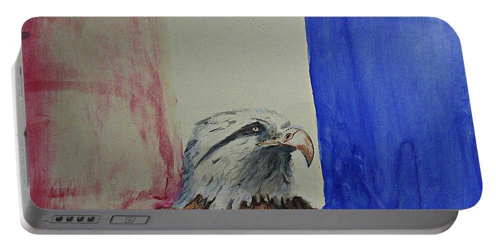 Eagle America Portable Battery Charger featuring the photograph Eagle watercolor by Jerry Battle