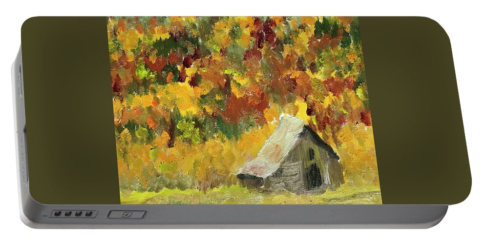  Portable Battery Charger featuring the painting Early Fall by John Macarthur
