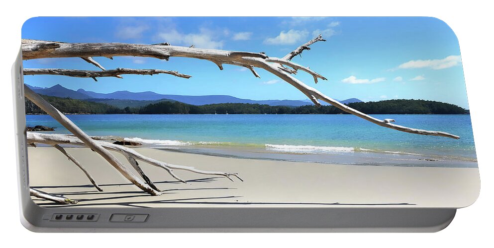 Tantalizing Tasmania Series By Lexa Harpell Portable Battery Charger featuring the photograph Early Morning At Cockle Creek by Lexa Harpell