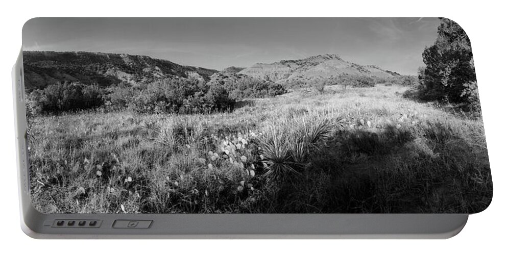 Richard E. Porter Portable Battery Charger featuring the photograph Early Morning Hike, Sunflower Trail, Palo Duro Canyon State Park, Texas by Richard Porter